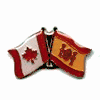 SPAIN ESPANA / CANADA COUNTRY FLAG SMALL METAL FRIENDSHIP LAPEL PIN BADGE .. NEW SPAIN ESPANA / CANADA COUNTRY FLAG SMALL METAL FRIENDSHIP LAPEL PIN BADGE .. NEW