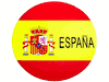 SPAIN ESPANA COUNTRY FLAG CAR MAGNET CIRCLE SHAPE 6 1/4" INCHES IN DIAMETER .. FIFA SOCCER WORLD CUP .. NEW