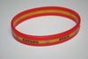 SPAIN ESPANA COUNTRY FLAG LAYERED COLORS SILICONE BRACELET WRISTBAND .. FIFA WORLD CUP SOCCER FOOTBALL ..NEW