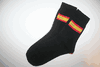 SPAIN ESPANA COUNTRY FLAG PAIR OF BLACK HIGH QUALITY DRESS SOCKS ... 2 SIZES AVAILABLE .. MEN'S & WOMEN'S .. NEW IN PACKAGE