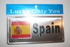 SPAIN ESPANA COUNTRY FLAG SILVER LICENSE PLATE BUMPER STICKER ... FIFA WORLD CUP SOCCER FOOTBALL ... NEW