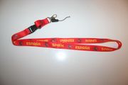 SPAIN ESPANA RED FIFA WORLD CUP HIGH QUALITY LANYARD KEYCHAIN PASSHOLDER .. SOCCER FOOTBALL ..NEW