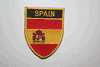 SPAIN OVAL COUNTRY FLAG IRON ON SHIELD PATCH CREST BADGE .. ESPANA .. NEW