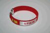 SPAIN RED COUNTRY FLAG  FLEXIBLE BRACELET WRISTBAND ... FIFA WORLD CUP SOCCER FOOTBALL .. NEW