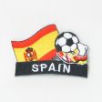 SPAIN SOCCER BALL FOOTBALL IRON ON EMBROIDERED PATCH CREST BADGE ... ESPANA .. NEW