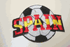 SPAIN SOCCER BALL FOOTBALL IRON ON PATCH CREST BADGE .. ESPANA .. NEW