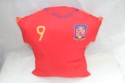 SPAIN SOCCER FOOTBALL TORRES #9 JERSEY PILLOW ... ESPANA  FIFA WORLD CUP ... NEW