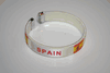 SPAIN WHITE COUNTRY FLAG FLEXIBLE C BRACELET WRISTBAND .. FIFA WORLD CUP SOCCER FOOTBALL .. NEW