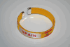 SPAIN YELLOW COUNTRY FLAG FLEXIBLE C BRACELET WRISTBAND .. FIFA WORLD CUP SOCCER FOOTBALL .. NEW
