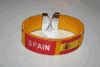 SPAIN YELLOW SUPER THICK FLEXIBLE BRACELET WRISTBAND .. FIFA WORLD CUP SOCCER FOOTBALL .. NEW