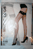 SPANDEX MINI DIAMOND FISHNET BACK SEAM THIGH HIGHS STOCKINGS WITH SILICONE LACE TOP ... 100-175 LBS .. NEW IN PACKAGE
