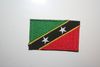 ST KITTS COUNTRY FLAG SMALL IRON ON PATCH CREST BADGE .. NEW