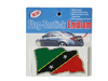 ST KITTS COUNTRY FLAG WAVY BUMPER DECAL STICKER EMBLEM ...