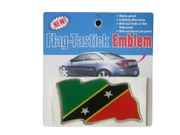 ST KITTS COUNTRY FLAG WAVY BUMPER DECAL STICKER EMBLEM ...