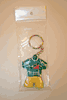 ST. KITTS GREEN COUNTRY FLAG SOCCER JERSEY KEYCHAIN .... NEW
