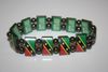 ST. KITTS & NEVIS COUNTRY FLAG FLEXBILE METAL SPORTS BRACELET WRISTBAND .. NEW