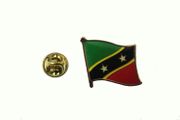 ST KITTS & NEVIS COUNTRY FLAG SMALL METAL LAPEL PIN BADGE .. NEW