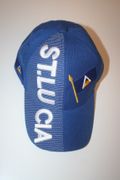 ST LUCIA BLUE COUNTRY FLAG EMBOSSED EMBROIDERED ADULT HAT CAP .. NEW