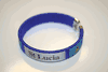 ST LUCIA BLUE COUNTRY FLAG FLEXIBLE METAL NYLON BRACELET . NEW