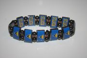 ST. LUCIA COUNTRY FLAG FLEXIBLE METAL SPORTS  BRACELET WRISTBAND ... NEW