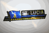 ST LUCIA COUNTRY FLAG LONG METALIC CAR AUTOMOBILE BUMPER STICKER DECAL EMBLEM . NEW