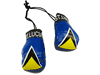 ST. LUCIA COUNTRY FLAG MINI BOXING GLOVES ..HIGH QUALITY .. NEW