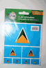 ST LUCIA COUNTRY FLAG SET OF 7 DIFFERENT SIZE STICKERS DECALS EMBLEMS .. NEW IN PACKAGE