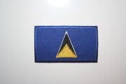 ST LUCIA COUNTRY FLAG SMALL IRON ON PATCH CREST BADGE . NEW