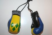 ST VINCENT AND THE GRENADINES COUTRY FLAG PAIR OF MINIATURE BOXING GLOVES .. NEW