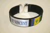 ST VINCENT BLACK SUPER THICK COUNTRY FLAG FLEXIBLE BRACELET WRISTBAND .. NEW