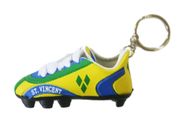 ST.VINCENT  BLUE GREEN YELLOW SOCCER FOOTBALL SHOE CLEAT KEYCHAIN ... NEW
