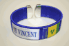 ST VINCENT BLUE SUPER THICK COUNTRY FLAG FLEXIBLE BRACELET WRISTBAND .. NEW