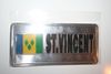 ST VINCENT COUNTRY FLAG SMALL METAL LICENSE PLATE DECAL STICKER EMBLEM .. NEW