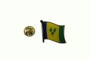 ST VINCENT & THE GRENADINES COUNTRY FLAG SMALL METAL LAPEL PIN ... NEW