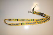 ST. VINCENT YELLOW HIGH GLOSS LANYARD KEYCHAIN PASSHOLDER TICKET HOLDER ... NEW