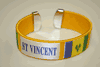 ST. VINCENT  YELLOW SUPER THICK COUNTRY FLAG  FLEXIBLE BRACELET WRISTBAND .. NEW
