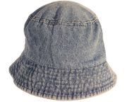 STONE - WASHED Cotton Denim LIGHT BLUE BUCKET HAT ...Size : L/XL