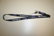 SUBARU BLACK HIGH QUALITY CAR LANYARD KEYCHAIN PASSHOLDER .. AUTOMOBILE .. NEW