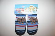 SUPER DOGGY STRIPED PAIR OF KIDS CHILDS YOUTHS SLIPPER SOCKS .. 3 SIZE AVAILABLE .. 0-12 MONTHS ... 1-2 YEARS ... 2-3 YEARS .. NEW