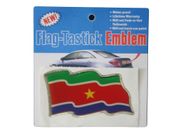 SURINAME COUNTRY FLAG WAVY BUMPER DECAL STICKER EMBLEM ...