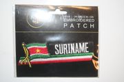 SURINAME COUNTRY FLAG WORD IRON ON PATCH CREST BADGE ...NEW