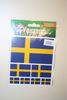 SWEDEN COUNTRY FLAG COLLECTION OF 7 DIFFERENT SIZE STICKERS .. NEW