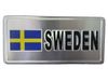 SWEDEN COUNTRY FLAG LICENSE PLATE STICKER .. NEW