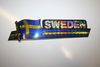 SWEDEN COUNTRY FLAG LONG METALIC CAR AUTOMOBILE BUMPER STICKER DECAL EMBLEM .. NEW