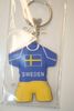 SWEDEN COUNTRY FLAG SOCCER JERSEY BLUE KEYCHAIN ... FIFA WORLD CUP SOCCER FOOTBALL ... NEW