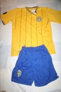 SWEDEN EURO CUP 2012 ADULT SOCCER FOOTBALL JERSEY KIT WITH SHORTS .. NEW