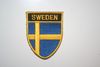 SWEDEN OVAL COUNTRY FLAG IRON ON SHIELD PATCH CREST BADGE .. NEW
