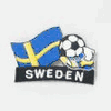 SWEDEN SOCCER BALL FOOTBALL IRON ON EMBROIDERED PATCH CREST BADGE .. NEW