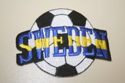 SWEDEN SOCCER BALL FOOTBALL IRON ON PATCH CREST BADGE ..NEW