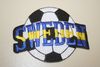 SWEDEN SOCCER BALL FOOTBALL IRON ON PATCH CREST BADGE ..NEW